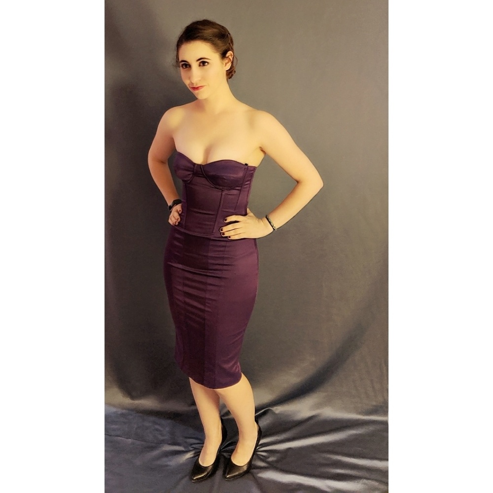 Dolce and Gabbana corseted boned dress